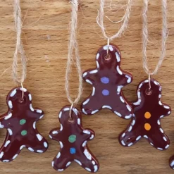 Mini Ceramic Gingerbread Men For Christmas Trees Or Gift Wrapping -Christmas Homeware & Accessories Shop featureditemlargei 490