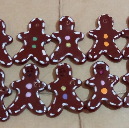 Mini Ceramic Gingerbread Men For Christmas Trees Or Gift Wrapping -Christmas Homeware & Accessories Shop featureditemlargei 491