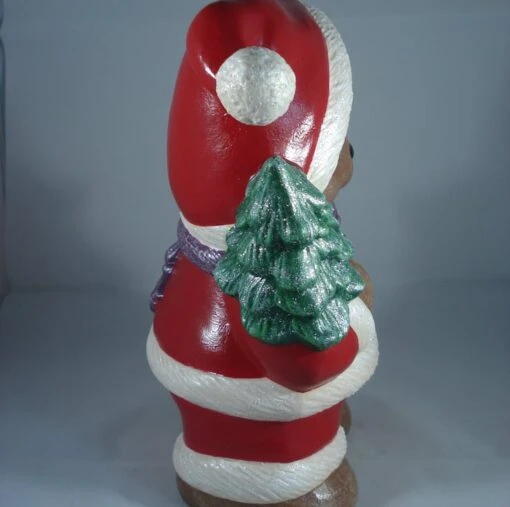 Red Ceramic Xmas Christmas Santa Claus Bear Animal Figurine Ornament Decoration. -Christmas Homeware & Accessories Shop featureditemlargei 511