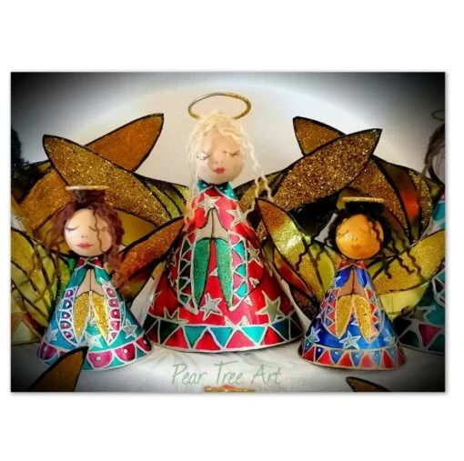 Large: Red Tin Angel Christmas Tree Topper -Christmas Homeware & Accessories Shop featureditemlargei 515