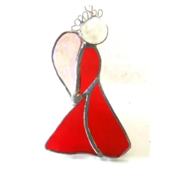 Angel Suncatcher Stained Glass Heart Red Christmas 036 -Christmas Homeware & Accessories Shop featureditemlargei 543