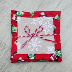 Fun Quilted Christmas Coasters Featuring Tree And Snowflake Designs. -Christmas Homeware & Accessories Shop featureditemlargei 566