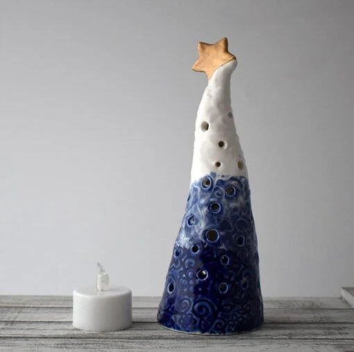 A309 Ceramic Christmas Tree Tea Light Holder (UK Postage Free) -Christmas Homeware & Accessories Shop featureditemlargei 574