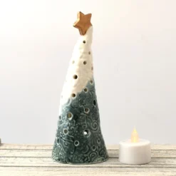 A322 Ceramic Christmas Tree Tea Light Holder (UK Postage Free) -Christmas Homeware & Accessories Shop featureditemlargei 580