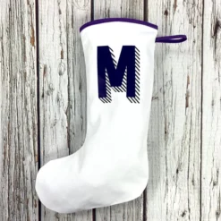 Rainbow Christmas Stocking- Personalised Holiday Decoration, Custom Initial Xmas -Christmas Homeware & Accessories Shop featureditemlargei 615