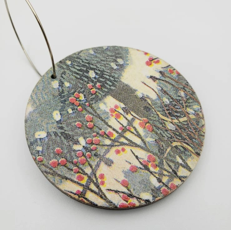 Large Christmas Woodland Berry Earrings 5 Large Christmas Woodland Berry Earrings - Image 5