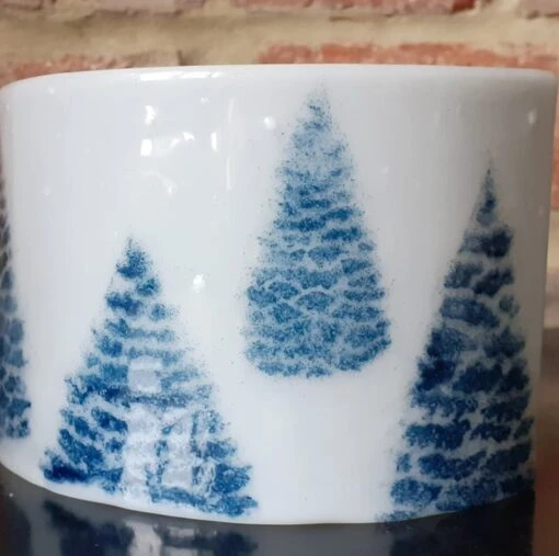 Fused Glass Winter Christmas Snow Scene Freestanding Curved Arch Panel -Christmas Homeware & Accessories Shop featureditemlargei 629