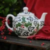 Christmas Holly And Ivy Teapot - Hand Painted