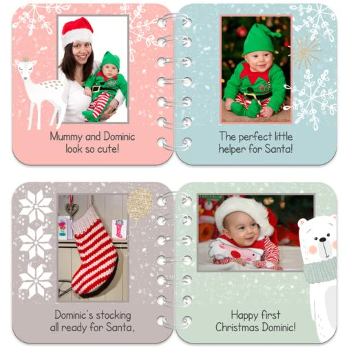 Personalised Baby Board Book 'Festive Bear', Handmade Christmas Toddler Gift 8 Personalised Baby Board Book 'Festive Bear', Handmade Christmas Toddler Gift -Christmas Homeware & Accessories Shop featureditemlargei 635