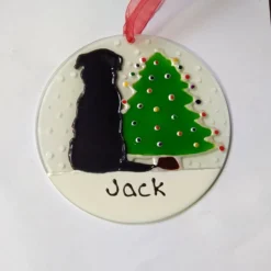 Rottweiler Christmas Sun Catcher Decoration.