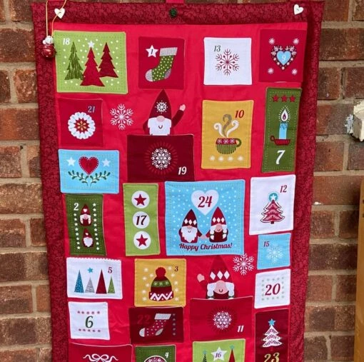 Christmas Gnomes Pocket Advent Calendar With Bells