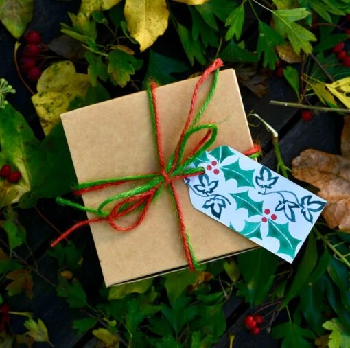 Holly & Ivy Christmas Tea Light Holder - Hand Painted -Christmas Homeware & Accessories Shop featureditemlargei 684