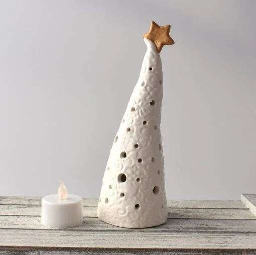 A104 Ceramic Christmas Tree Tea Light Holder (UK Postage Free) -Christmas Homeware & Accessories Shop featureditemlargei 694