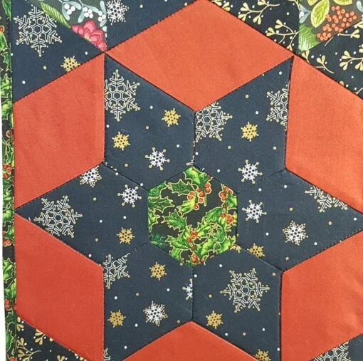Christmas Table Runner, Navy-burgundy Stars -Christmas Homeware & Accessories Shop featureditemlargei 70