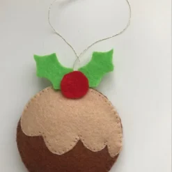 Christmas Pudding Ornaments, Handmade Felt Ornaments, Christmas Tree Decorations -Christmas Homeware & Accessories Shop featureditemlargei 706