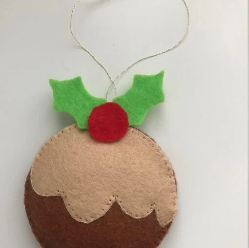 Christmas Pudding Ornaments, Handmade Felt Ornaments, Christmas Tree Decorations -Christmas Homeware & Accessories Shop featureditemlargei 706
