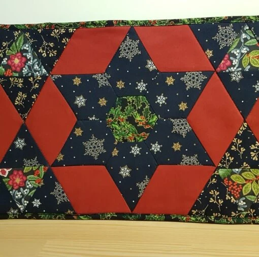 Christmas Table Runner, Navy-burgundy Stars -Christmas Homeware & Accessories Shop featureditemlargei 71