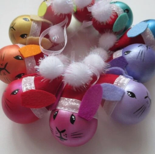 Rainbow Bunny Rabbit Christmas Tree Bauble Hanging Decorations Beautiful Bundle -Christmas Homeware & Accessories Shop featureditemlargei 714