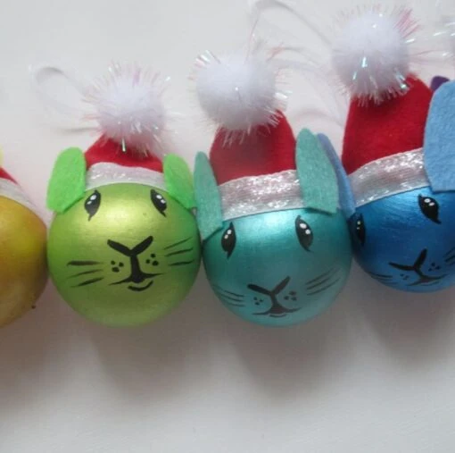 Rainbow Bunny Rabbit Christmas Tree Bauble Hanging Decorations Beautiful Bundle -Christmas Homeware & Accessories Shop featureditemlargei 719