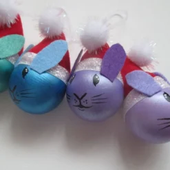 Rainbow Bunny Rabbit Christmas Tree Bauble Hanging Decorations Beautiful Bundle -Christmas Homeware & Accessories Shop featureditemlargei 720