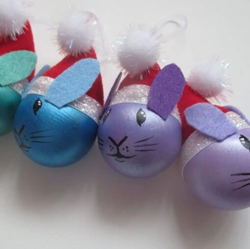 Rainbow Bunny Rabbit Christmas Tree Bauble Hanging Decorations Beautiful Bundle -Christmas Homeware & Accessories Shop featureditemlargei 720