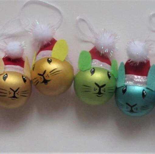 Rainbow Bunny Rabbit Christmas Tree Bauble Hanging Decorations Beautiful Bundle -Christmas Homeware & Accessories Shop featureditemlargei 721