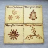Christmas Coasters Set Of Four Designs - Tree, Holly & Snowflakes
