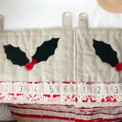 Holly Hanging Christmas Advent Calendar For Storing Sweets Or Chocolate In -Christmas Homeware & Accessories Shop featureditemlargei 796