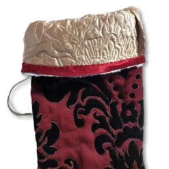 Large Quilted Christmas Stocking, Vintage Victorian Style With Lace Trim -Christmas Homeware & Accessories Shop featureditemlargei 800