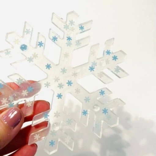 Snowflake Christmas Coasters, Blue Christmas Decor, Christmas Decorations