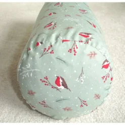 Christmas Bolster Cushion Cover 16"x6" Neck Roll Robin Pillow