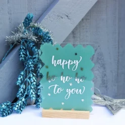 Happy Ho Ho Ho Merry Christmas Xmas 15x20cm A5 Acrylic SIGN Home Decor Shop -Christmas Homeware & Accessories Shop featureditemlargei 856