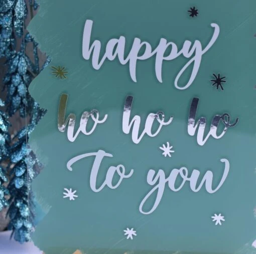 Happy Ho Ho Ho Merry Christmas Xmas 15x20cm A5 Acrylic SIGN Home Decor Shop -Christmas Homeware & Accessories Shop featureditemlargei 857