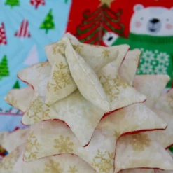 Fabric Christmas Tree Table Decoration With Snowflake Design -Christmas Homeware & Accessories Shop featureditemlargei 874