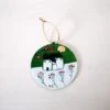 Green Christmas Bauble, Hanging Tree Decoration, Handmade Christmas, Winter