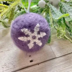 Set Of 7 Needle-felted Baubles, Christmas Snowflake Baubles 19 Set Of 7 Needle-felted Baubles, Christmas Snowflake Baubles -Christmas Homeware & Accessories Shop featureditemlargei 889