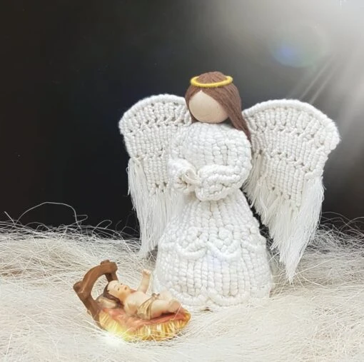 Macrame Angel, Christmas Angel Decoration