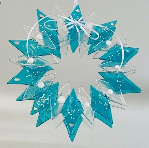 Fused Glass Wreath-Christmas Decoration