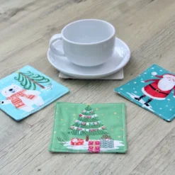 Set Of Four Christmas Coasters With Fun, Quirky Scenes -Christmas Homeware & Accessories Shop featureditemlargei 923