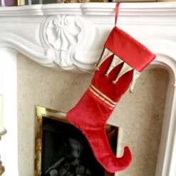 Red Velvet Christmas Stocking -Christmas Homeware & Accessories Shop featureditemlargei 93