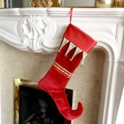 Red Velvet Christmas Stocking -Christmas Homeware & Accessories Shop featureditemlargei 94
