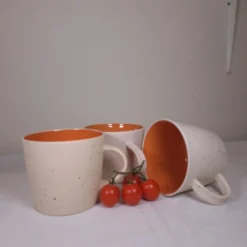 EXTRA LARGE BURNT ORANGE CERAMIC MUG - TEA, HOT CHOCOLATE, SOUP...CHRISTMAS