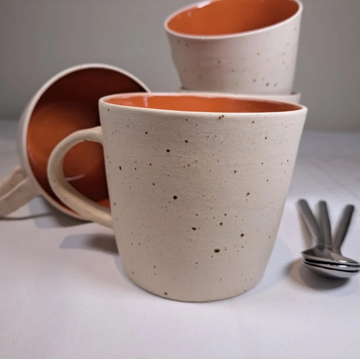 EXTRA LARGE BURNT ORANGE CERAMIC MUG - TEA, HOT CHOCOLATE, SOUP...CHRISTMAS 2 EXTRA LARGE BURNT ORANGE CERAMIC MUG - TEA, HOT CHOCOLATE, SOUP...CHRISTMAS - Image 2