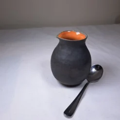 SMALL ROUND CERAMIC POURER - Burnt Orange And Charcoal.... Christmas Gift -Christmas Homeware & Accessories Shop featureditemlargei 963