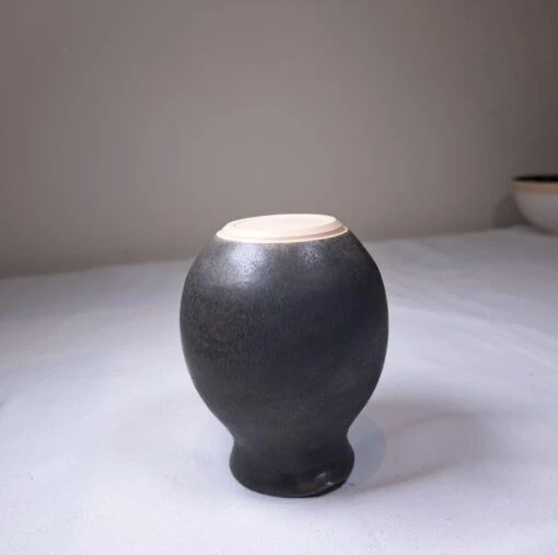 SMALL ROUND CERAMIC POURER - Burnt Orange And Charcoal.... Christmas Gift -Christmas Homeware & Accessories Shop featureditemlargei 965