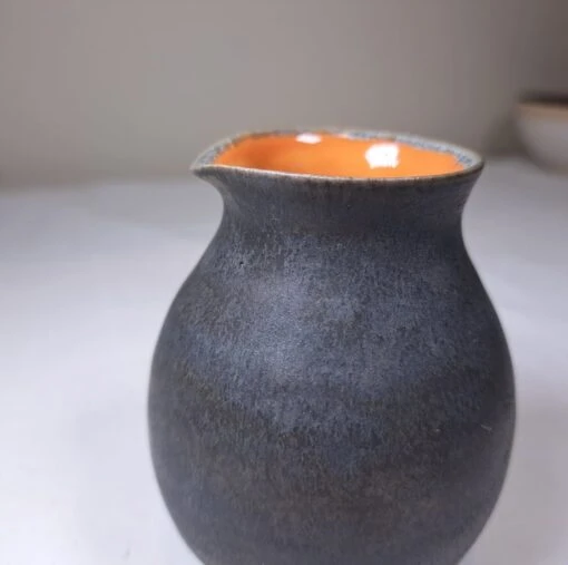 SMALL ROUND CERAMIC POURER - Burnt Orange And Charcoal.... Christmas Gift -Christmas Homeware & Accessories Shop featureditemlargei 967