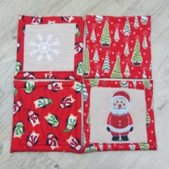 Coasters -Set Of Four Quilted Christmas Coasters. -Christmas Homeware & Accessories Shop featureditemlargei 973