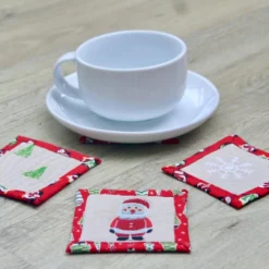 Coasters -Set Of Four Quilted Christmas Coasters. -Christmas Homeware & Accessories Shop featureditemlargei 979