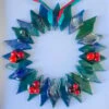 Blue Spruce Glass Christmas Wreath - Fused Glass