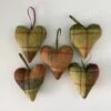Light Green Christmas Padded Heart Decorations